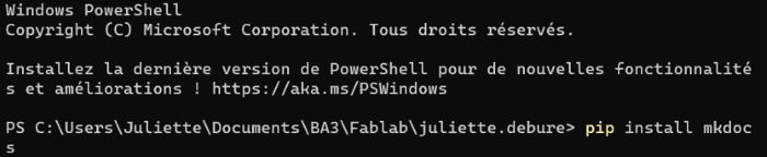 Pip install Mkdocs